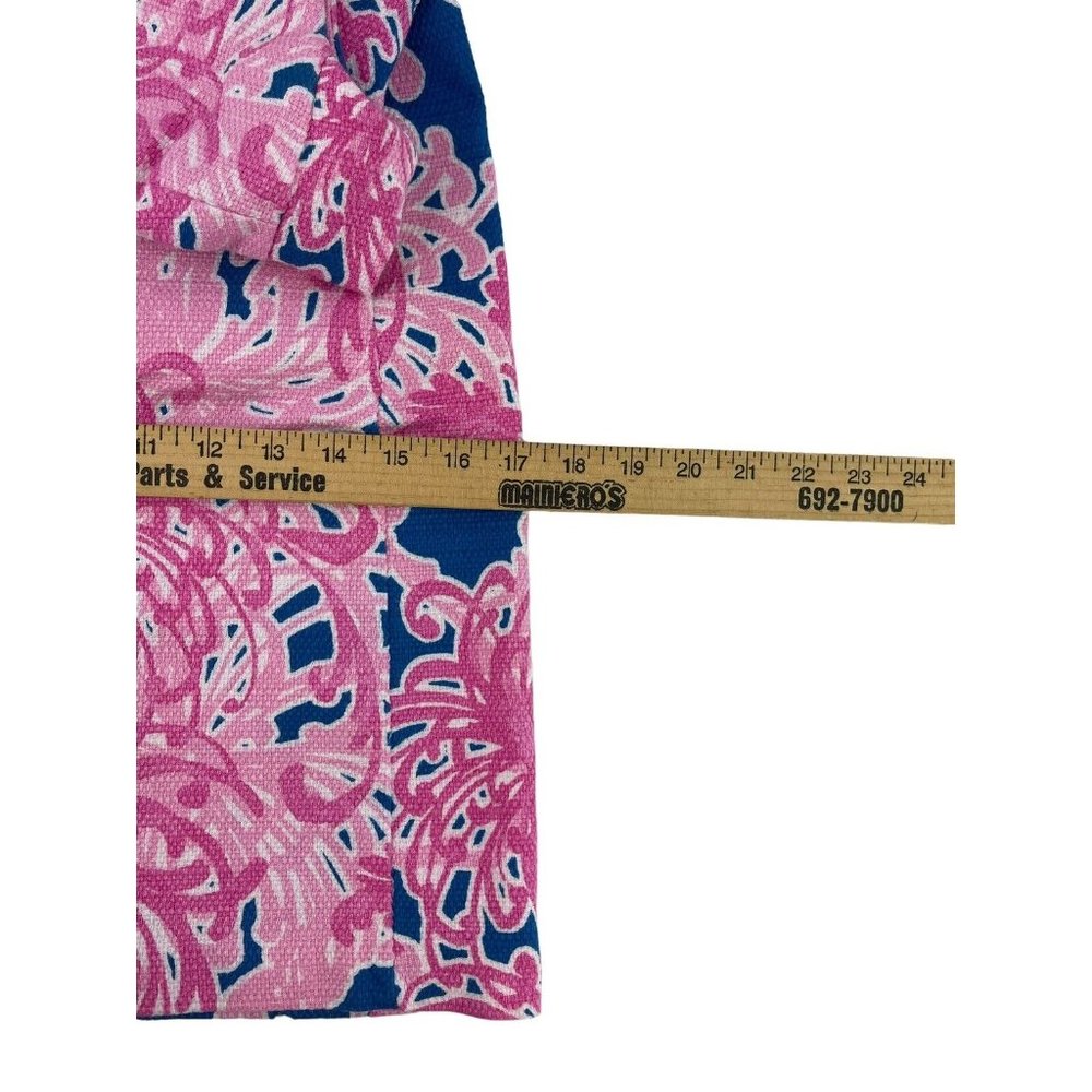 Taylor Women's Pink Blue Sleeveless Tropical Floral Pockets Dress Size 4 - Picture 15 of 15